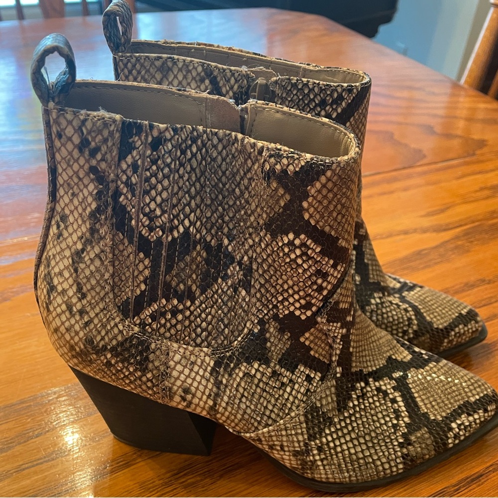 Snakeskin Ankle Boots